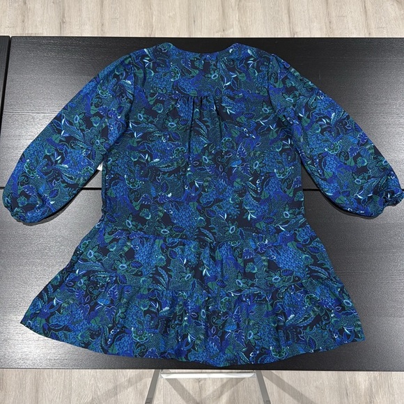 Time & Tru Blue and Green Long Sleeve Dress - L - Picture 6 of 9